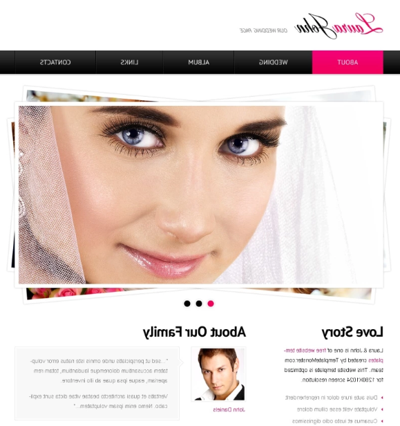 Laura John- Free HTML Template for Wedding Website